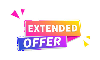 Vector Illustration Extended Offer Colourful Label