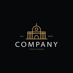Real estate logo linear style
