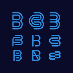 Modern Initial B logo design inspiration