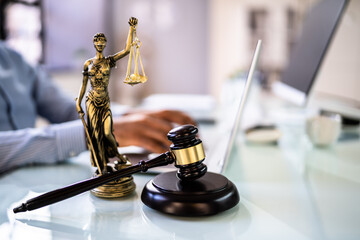 Law Tech Concept. Online Legal Business