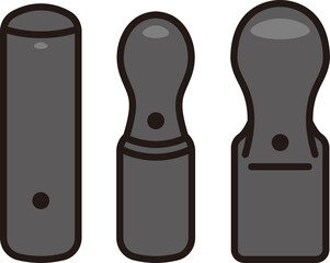 Set of three black entrepreneurial seals