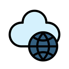 cloud computing cloud service internet cloud deploy online web development icon