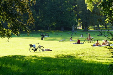 Summer sports in a German park