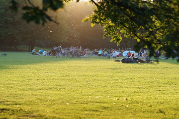 Summer sports in a German park