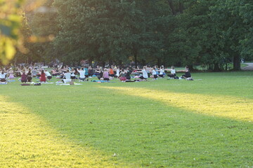 Summer sports in a German park