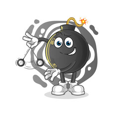 bomb hypnotizing cartoon. cartoon mascot vector