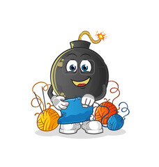 bomb tailor mascot. cartoon vector