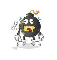 bomb burp mascot. cartoon vector