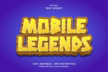 Mobile Legends Game Cartoon Title Editable Text Effect