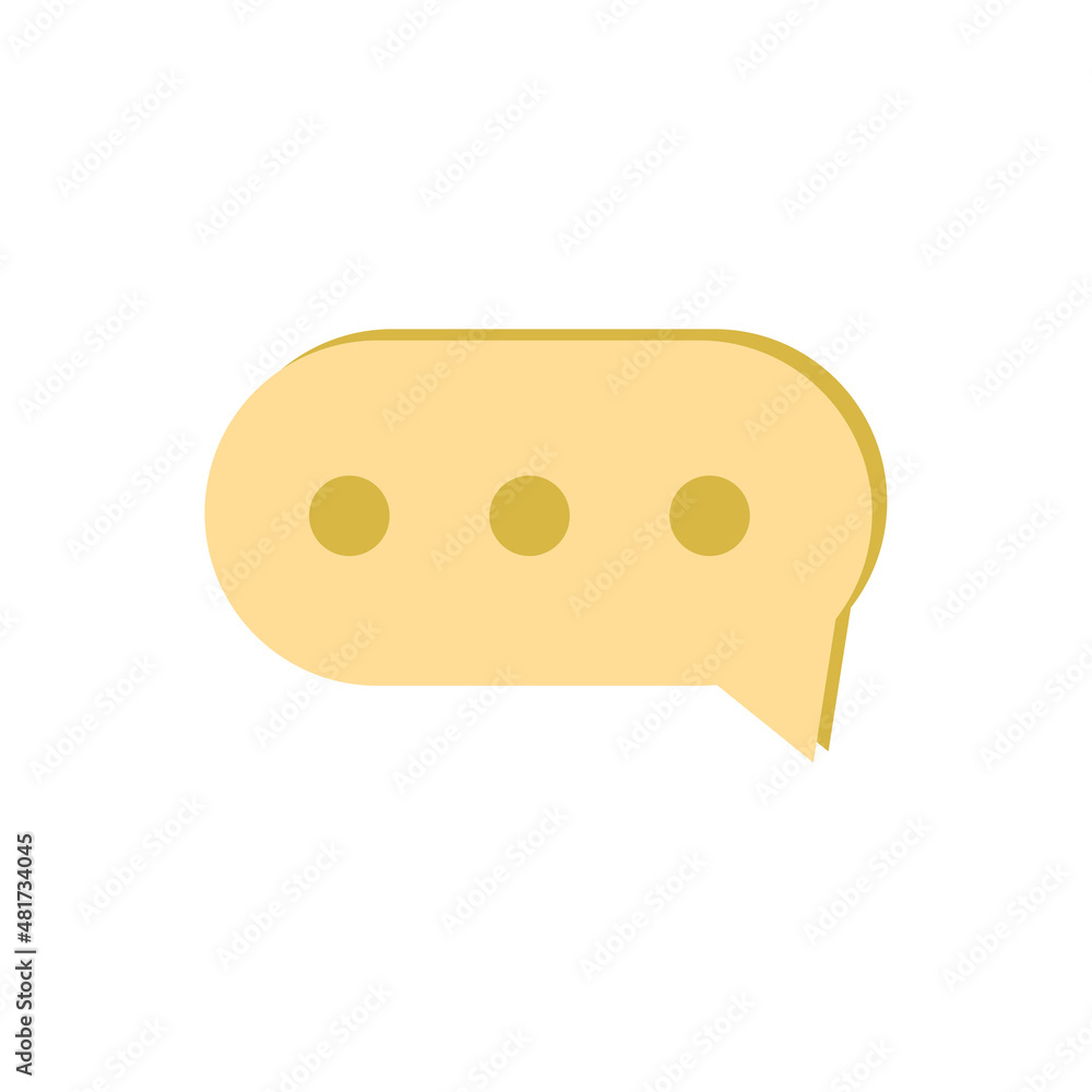 Poster ellipsis in speech frame. colored shape. message sign. communication background. vector illustration