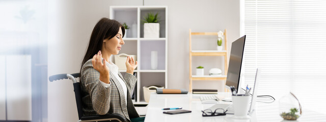 Healthy Worker Yoga Meditation