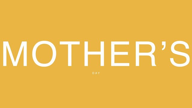 Mothers Day on retro yellow fashion texture, motion holidays, fashion and Mothers day style background