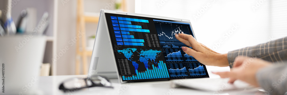 Poster kpi business analytics data dashboard