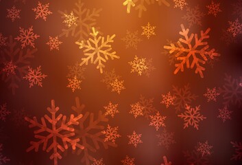 Naklejka na ściany i meble Light Red vector pattern in Christmas style.