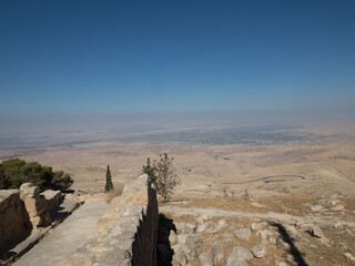 Vistas desde el Monte Nebo, en Madaba, Jordania, Oriente Medio, Asia