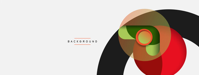Circle and round shapes abstract background. Vector illustration for wallpaper banner background or landing page