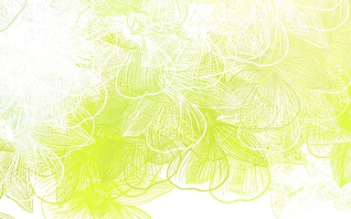 Light Green, Yellow vector natural pattern with flowers.