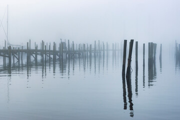 Old Piers Receding into the Mist