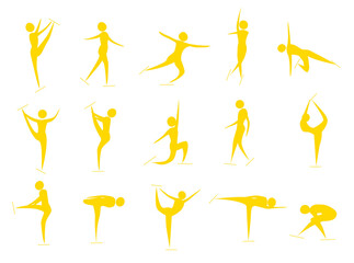 フィギュアスケートのアイコンセットです。 © shin28