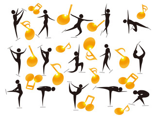 フィギュアスケートのアイコンセットです。 © shin28