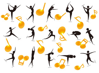 フィギュアスケートのアイコンセットです。 © shin28