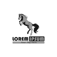 Horse Standing logo simple elegant