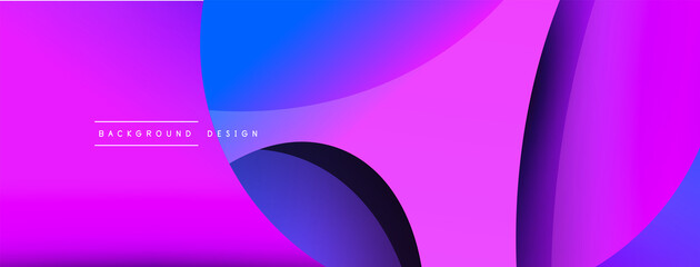 Creative geometric wallpaper. Minimal abstract background. Circle and wave composition vector illustration for wallpaper banner background or landing page