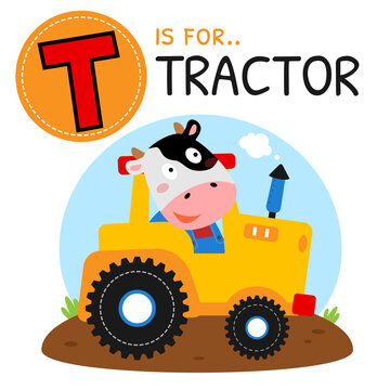 Letter T for tractor