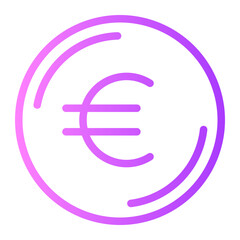 euro gradient icon