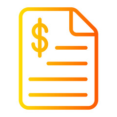 invoice gradient icon