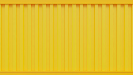 Side of the yellow container. Abstract background for put banner and logo or message. Minimal idea concept, 3D Render.