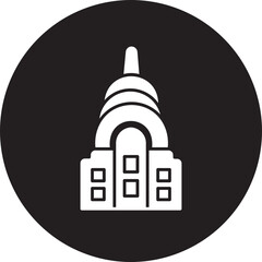 Fototapeta na wymiar Chrysler Building glyph icon