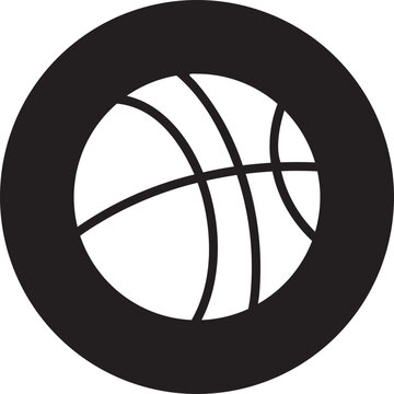 basketball glyph icon