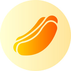 hot dog gradient icon