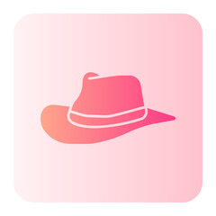 cowboy hat gradient icon