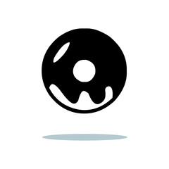 Fototapeta premium Donuts vector icon. Donut icon image. Vector concept illustration for design. Isolated on White Background. 