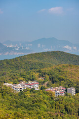 Fototapeta premium Small village and houses in the woods
