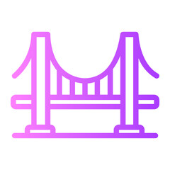 golden gate gradient icon