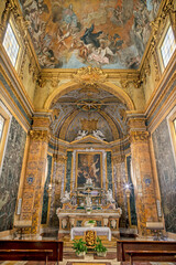 Fototapeta na wymiar FORLÍ, ITALY - NOVEMBER 10, 2021: The presbytery in church Basilica di San Pellegrino Laziosi.