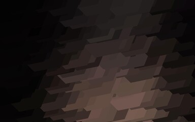 Dark Brown vector template in hexagonal style.