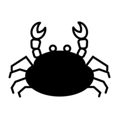 Crab icon vector illustration