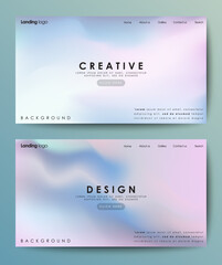 landing page design inspiration with abstract background