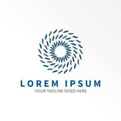 Twist motif around Circle image graphic icon logo design abstract concept vector stock. Can be used as a symbol related to move or interior.