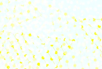 Light Blue, Yellow vector background with polygonal style with circles.