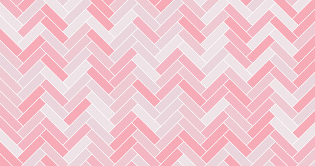Herringbone tile pattern. Diagonal white ceramic bricks background. Vector illustration