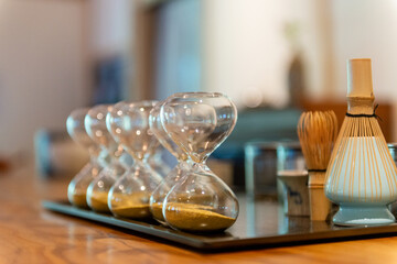 煎茶の道具　茶筅　砂時計