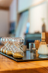 煎茶の道具　茶筅　砂時計