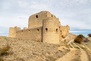 Fototapeta na wymiar Caracena castle in Soria , Castile and Leon community, Spain