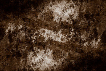 Fototapeta na wymiar Dark brown color rustic old concrete wall surface for texture background