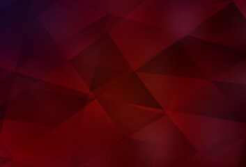 Obraz premium Dark Red vector triangle mosaic texture.